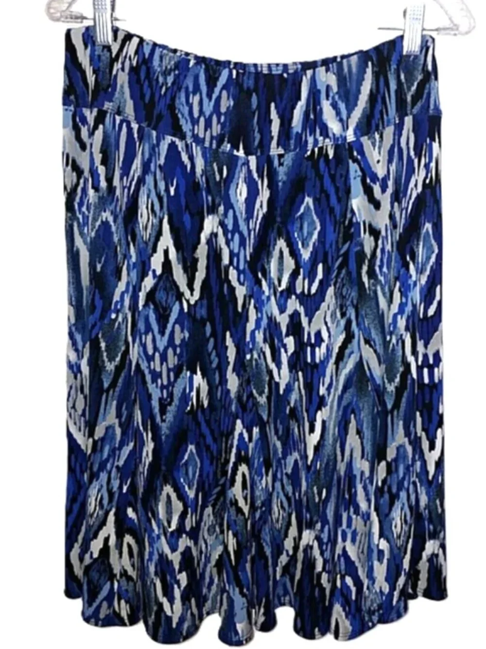 Chico's Ikat Flare Jersey Knit Skirt size 3